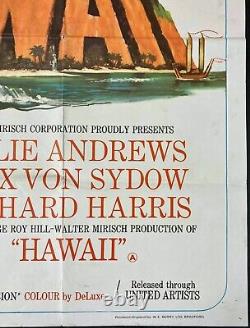 Hawaii Original Quad Movie Poster Julie Andrews Richard Harris 1966