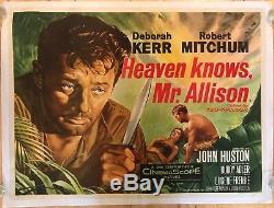 Heaven Knows Mr Allison Original British Movie Quad Poster 1957 Chantrell Art