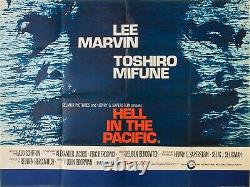 Hell in the Pacific Original Movie Quad Poster 1968 Lee Marvin Toshiro Mifune