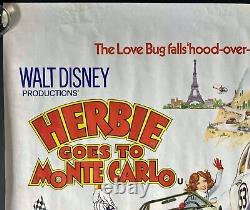 Herbie Goes to Monte Carlo Original Quad Movie Cinema Poster Disney Love Bug'77