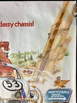 Herbie Goes to Monte Carlo Original Quad Movie Cinema Poster Disney Love Bug'77