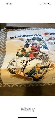 Herbie Rides Again ORIGINAL Quad Film Cinema Poster Walt Disney Love Bug 1974