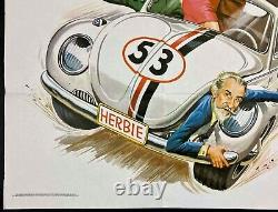 Herbie Rides Again Original Quad Movie Cinema Poster Walt Disney Love Bug 1974