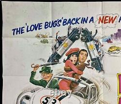 Herbie Rides Again Original Quad Movie Poster Love Bug Disney 1974