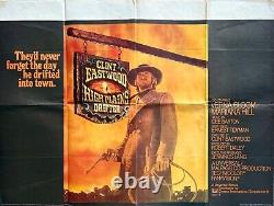 High Plains Drifter Original 1973 Quad Poster Clint Eastwood Verna Bloom