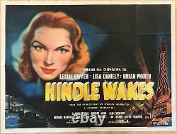 Hindle Wakes Original UK Quad Film Poster 1952 Leslie Dwyer Lisa Daniely Rare