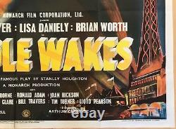 Hindle Wakes Original UK Quad Film Poster 1952 Leslie Dwyer Lisa Daniely Rare