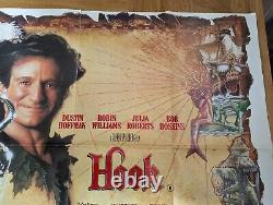 Hook 1991 Original UK Quad Cinema Double Sided Poster Steven Spielberg Folded
