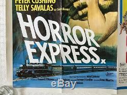 Horror Express Godfather of Harlem Original Movie Quad Poster Christopher Lee