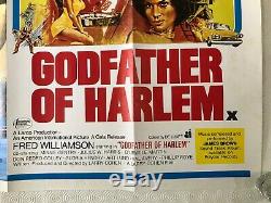Horror Express Godfather of Harlem Original Movie Quad Poster Christopher Lee