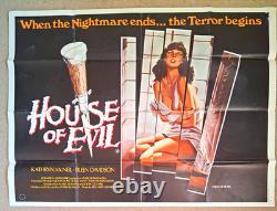 House of Evil Original UK Quad Film Poster, 1980s Horror Movie Poster (UK)