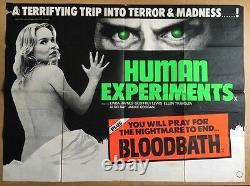 Human Experiments Original British Quad Cinema Movie Poster, Video Nasty