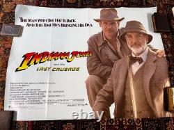 INDIANA JONES Last Crusade 1989 Original Rare Theatrical Teaser Poster UK Quad