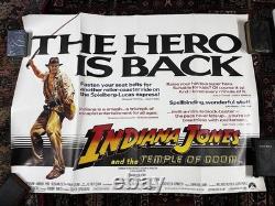INDIANA JONES Temple Of Doom 1984 Original Rare Theatrical Teaser Poster UK Quad