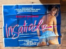 INSATIABLE (1980) Original UK Quad Poster Marilyn Chambers Cult Erotic Classic