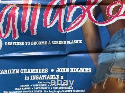 INSATIABLE (1980) Original UK Quad Poster Marilyn Chambers Cult Erotic Classic