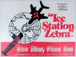Ice Station Zebra 1968 Original Uk Quad Movie Poster Re-release Rock Hudson