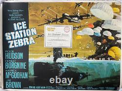 Ice Station Zebra LINEN BACKED withcert UK British Quad Film Poster (1969)