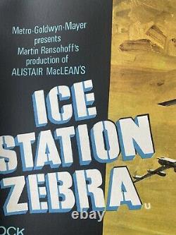 Ice Station Zebra LINEN BACKED withcert UK British Quad Film Poster (1969)