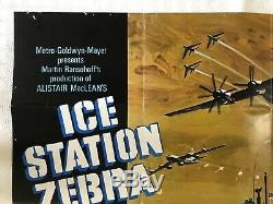 Ice Station Zebra Original Movie Quad Poster 1968 Hudson Borgnine McGoohan Brown