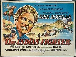 Indian Fighter Original Quad Movie Cinema Poster Kirk Douglas Walter Matthau'55