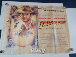 Indiana Jones And The Last Crusade UK Cinema Quad Poster 40x30 Original release
