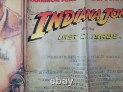 Indiana Jones And The Last Crusade UK Cinema Quad Poster 40x30 Original release