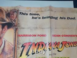 Indiana Jones And The Last Crusade UK Cinema Quad Poster 40x30 Original release
