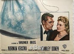 Indiscreet Original British Movie Quad Poster 1958 Cary Grant, Ingrid Bergman