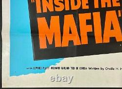 Inside the Mafia Original Quad Movie Film Cinema Poster Cameron Mitchell 1959