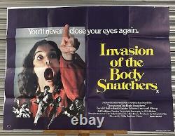 Invasion of the Body Snatchers Original Quad Movie Poster Donald Sutherland 1978