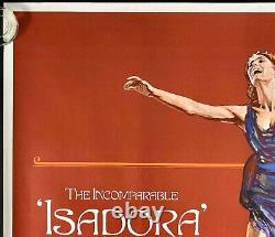 Isadora Original Quad Movie Cinema Poster Vanessa Redgrave 1968