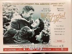 It's a Wonderful Life 1997 Re-release 50th Anniversary Quad Movie Poster 30x40