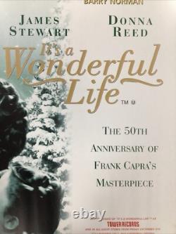 It's a Wonderful Life 1997 Re-release 50th Anniversary Quad Movie Poster 30x40