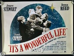 Its a Wonderful Life Original Quad Movie Poster BFI 2018 RR James Stewart Capra