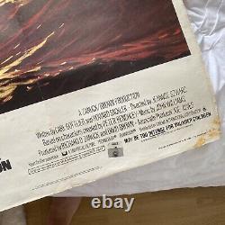 JAWS 2 (1978)rare original UK advance QUAD POSTER fantastic blood red sunset art