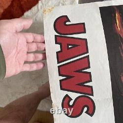 JAWS 2 (1978)rare original UK advance QUAD POSTER fantastic blood red sunset art