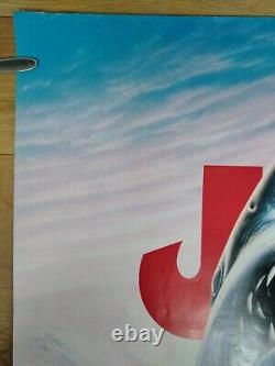 JAWS THE REVENGE (1987) rare ROLLED original UK quad poster Michael Caine
