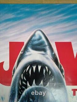JAWS THE REVENGE (1987) rare ROLLED original UK quad poster Michael Caine