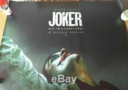 JOKER (2019) Movie Original UK Cinema Quad Poster Joaquin Phoenix STUNNING RARE
