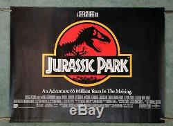 JURASSIC PARK (1993) original UK quad movie poster ROLLED UNFOLDED