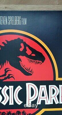 JURASSIC PARK (1993) original UK quad movie poster ROLLED UNFOLDED dinosaur