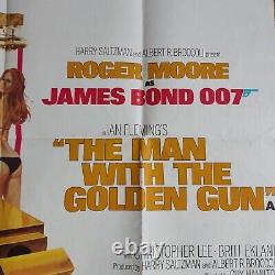 James Bond Man with the golden gun original UK quad film poster 1974 EX