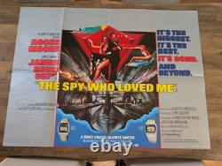 James Bond The Spy Who Loved Me Original UK Quad Movie Poster 30x40 Very Good