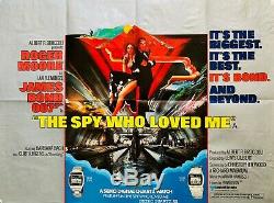 James Bond -the Spy Who Loved Me (1977)- Seiko Watch Uk Quad Film Movie Poster