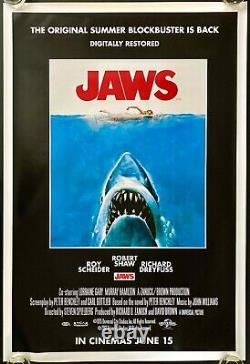 Jaws Original UK One Sheet Movie Poster Steven Spielberg Anniversary RR 2012