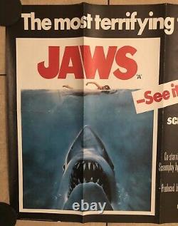 Jaws Rerelease (1976) Original UK Movie Quad