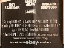 Jaws Rerelease Original UK Movie Quad (1976)