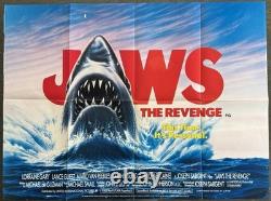 Jaws The Revenge (Jaws 4) 1987 Original UK Quad Cinema Poster Folded