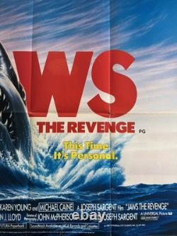 Jaws The Revenge (Jaws 4) 1987 Original UK Quad Cinema Poster Folded